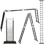 4x5 ALDORR Professional - Mehrzweckleiter mit Arbeitsplattform - 5,7 Meter (Stabilisierungsstange: 120 cm)
