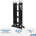 4x4 ALDORR Professional - Mehrzweckleiter mit Arbeitsplattform - 4,7 Meter