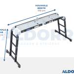 4x3 ALDORR Professional - Mehrzweckleiter mit Arbeitsplattform - 3,5 Meter