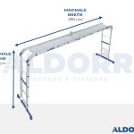 4x5 ALDORR Home - Mehrzweckleiter mit Arbeitsplattform - 5,7 Meter