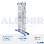 4x5 ALDORR Home - Mehrzweckleiter mit Arbeitsplattform - 5,7 Meter