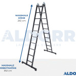 4x5 ALDORR Professional - Mehrzweckleiter mit Arbeitsplattform - 5,7 Meter