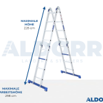 4x4 ALDORR Home - Mehrzweckleiter mit Arbeitsplattform - 4,7 Meter