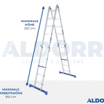 4x5 ALDORR Home - Mehrzweckleiter mit Arbeitsplattform - 5,7 Meter