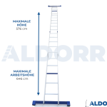 4x5 ALDORR Home - Mehrzweckleiter mit Arbeitsplattform - 5,7 Meter