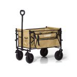 Bollerwagen – XL – Faltbar – 100L – Beige - Inklusive Campingstuhl