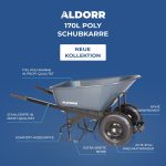 ALDORR Schubkarre - 170 Liter - Poly - 2 Luftreifen