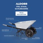 ALDORR Schubkarre - 170 Liter - Stahl - 2 Luftreifen