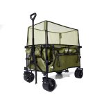 Bollerwagen – XL – Faltbar – 100L – Grün - Inklusive Campingstuhl