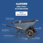 ALDORR Schubkarre - 230 Liter - Poly - 2 Luftreifen