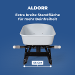 ALDORR Schubkarre - 170 Liter - Stahl - 2 Luftreifen