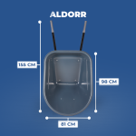 ALDORR Schubkarre - 170 Liter - Poly - 2 Luftreifen