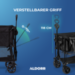 Bollerwagen - XXL - Faltbar - 400L - Schwarz