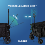 Bollerwagen - XXL - Faltbar - 300L - Schwarz