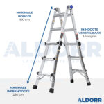 4x3 ALDORR Max 3,30 M - Teleskop-Mehrzweckleiter