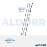 4x3 ALDORR Max 3,30 M - Teleskop-Mehrzweckleiter