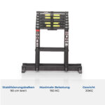 1,80 + 2,40 Meter ALDORR Professional - Teleskop-Klappleiter
