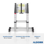 2,40 + 3,00 Meter ALDORR Home - Teleskop-Klappleiter