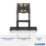 2,40 + 3,00 Meter ALDORR Professional - Teleskop-Klappleiter