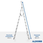 3,00 + 3,60 Meter ALDORR Home - Teleskop-Klappleiter
