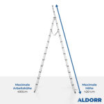 3,60 + 4,20 Meter ALDORR Home - Teleskop-Klappleiter