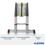 3,60 + 4,20 Meter ALDORR Home - Teleskop-Klappleiter
