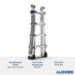 4x4 ALDORR Professional 4,50 M - Teleskop-Mehrzweckleiter