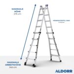 4x5 ALDORR Professional 5,70 M - Teleskop-Mehrzweckleiter