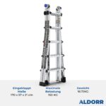 4x5 ALDORR Professional 5,70 M - Teleskop-Mehrzweckleiter