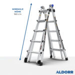 4x5 ALDORR Professional 5,70 M - Teleskop-Mehrzweckleiter