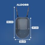 ALDORR Schubkarre - 170 Liter - Poly - 2 Luftreifen