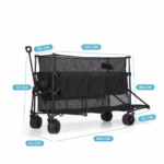 Bollerwagen – XXL – Faltbar – 600L – Schwarz