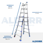 4x5 ALDORR Home 5,20 M - Teleskop-Mehrzweckleiter