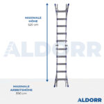 4x5 ALDORR Home 5,20 M - Teleskop-Mehrzweckleiter