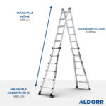 4x6 ALDORR Professional 6,90 M - Teleskop-Mehrzweckleiter