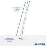 4x6 ALDORR Professional 6,90 M - Teleskop-Mehrzweckleiter
