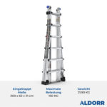 4x6 ALDORR Professional 6,90 M - Teleskop-Mehrzweckleiter