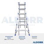 4x6 ALDORR Home 6,30 M - Teleskop-Mehrzweckleiter