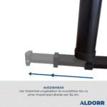 4,40 Meter ALDORR Professional - Teleskopleiter mit ausziehbarer Stabilisatorstange
