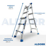 4x3 ALDORR Home 3,00 M - Teleskop-Mehrzweckleiter