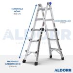 4x3 ALDORR Professional 3,30 M - Teleskop-Mehrzweckleiter