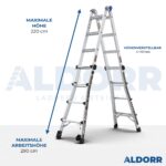 4x4 ALDORR Professional 4,50 M - Teleskop-Mehrzweckleiter