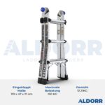 4x3 ALDORR Professional 3,30 M - Teleskop-Mehrzweckleiter