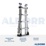 4x4 ALDORR Professional 4,50 M - Teleskop-Mehrzweckleiter