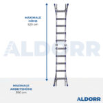 4x5 ALDORR Home 5,20 M - Teleskop-Mehrzweckleiter