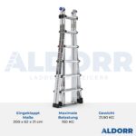 4x6 ALDORR Professional 6,90 M - Teleskop-Mehrzweckleiter