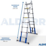 2,50 Meter ALDORR Home - Teleskop-Klappleiter