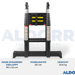2,50 Meter ALDORR Professional - Teleskop-Klappleiter